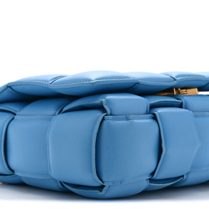 Bottega Veneta Lambskin Maxi Intreccio Padded Chain Cassette Crossbody Bag Swimming Pool 10 of 11