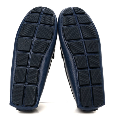 Louis Vuitton Taiga Mens Monza Moccasin Loafers 8.5 Marine 6 of 9