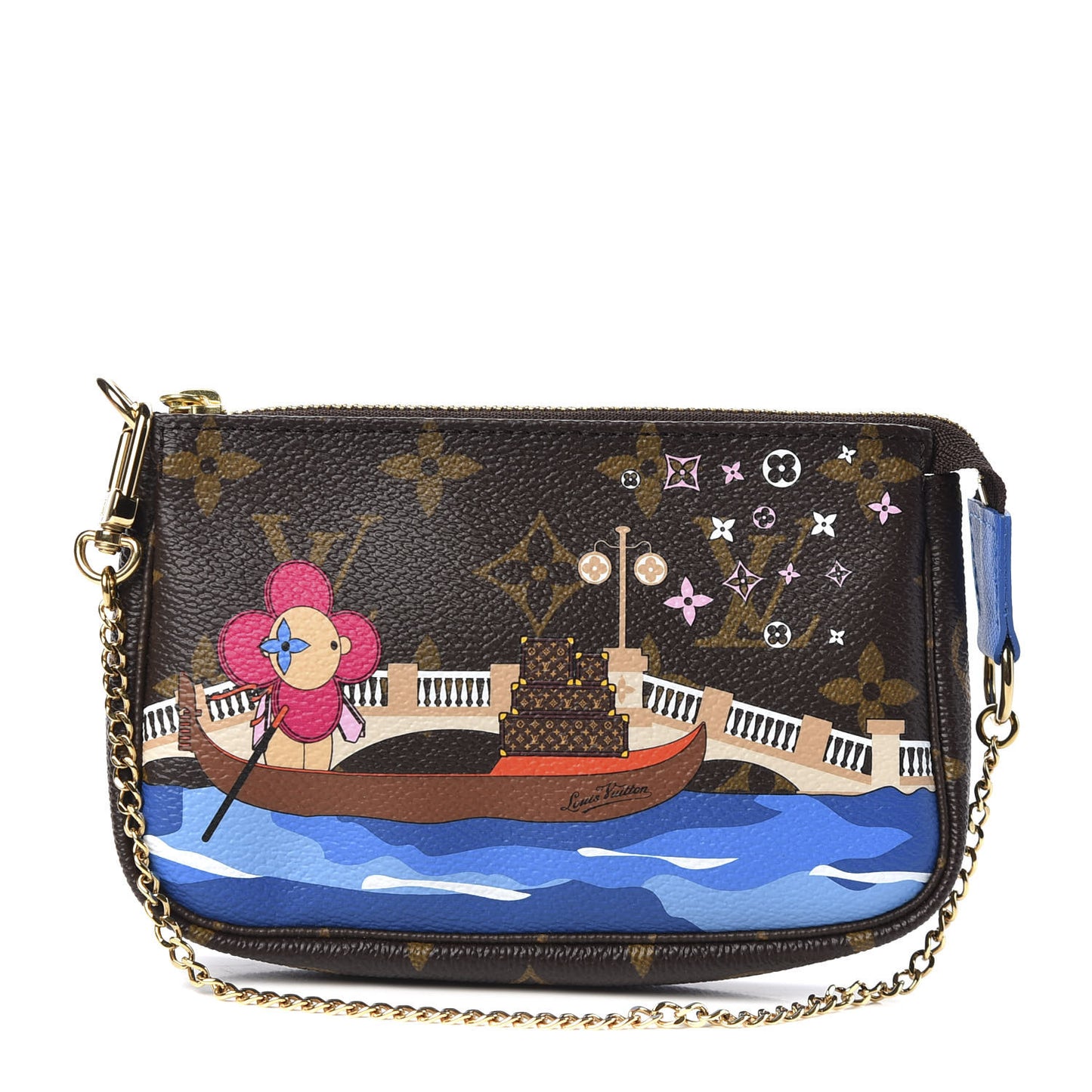 Monogram 2019 Christmas Animation Mini Venice Pochette Accessories Blue