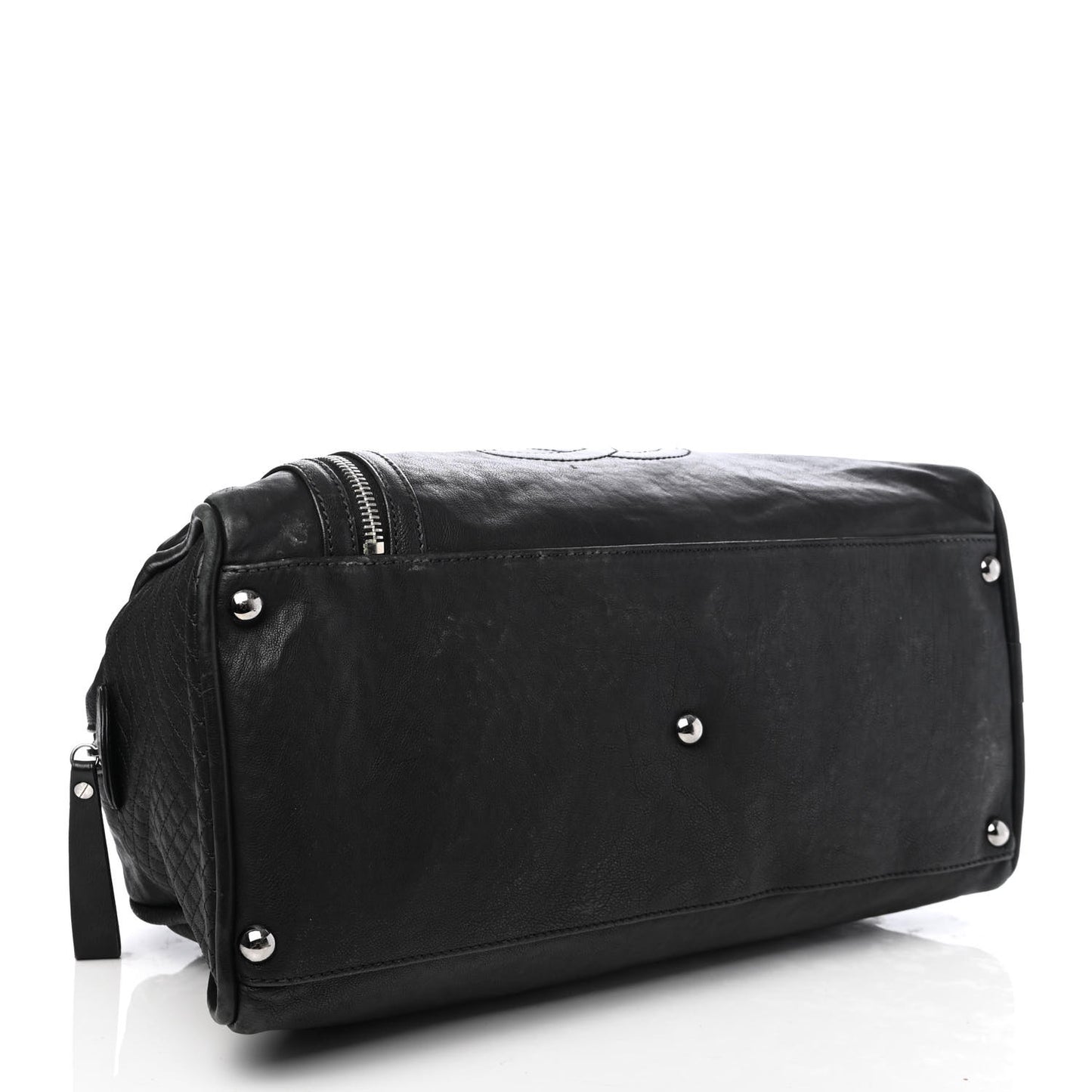 Calfskin Large Bowler Black