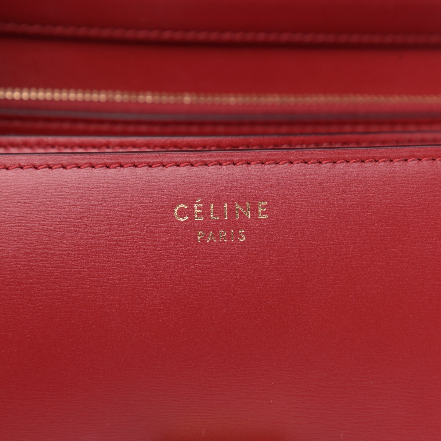 Box Calfskin Medium Classic Box Flap Bag Red
