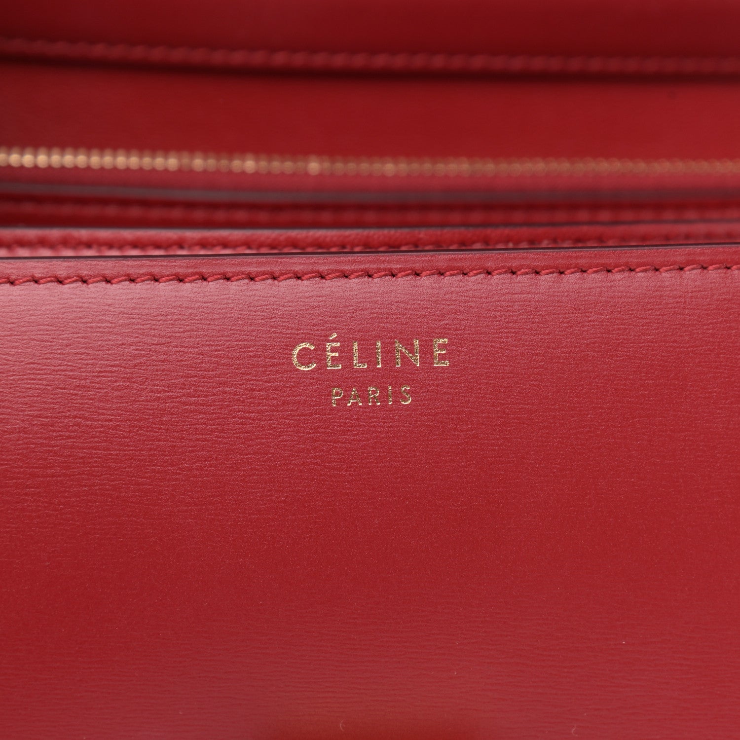 Celine Box Calfskin Medium Classic Box Flap Bag Red 6 of 11