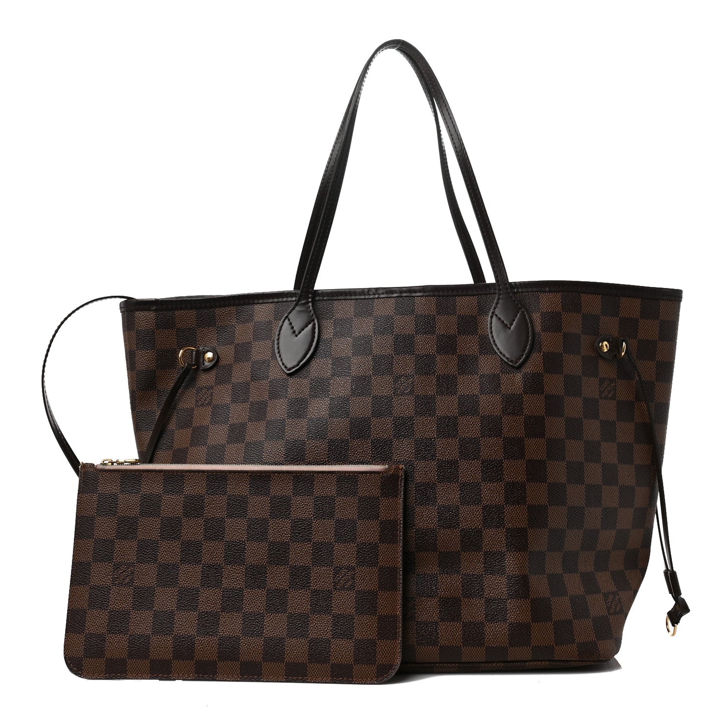 Damier Ebene Neo Neverfull MM Rose Ballerine