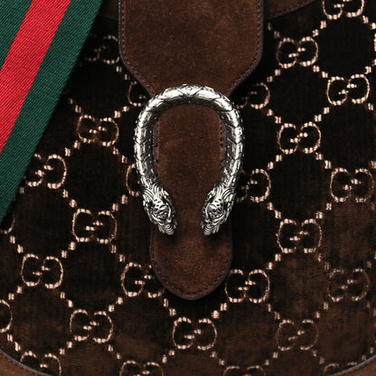 Gucci Velvet GG Monogram Web Medium Dionysus Hobo Brown 8 of 10