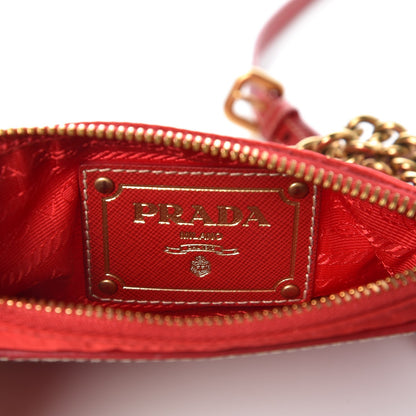 Prada Tessuto Nylon Logo Small Crossbody Bag Red 6 of 7
