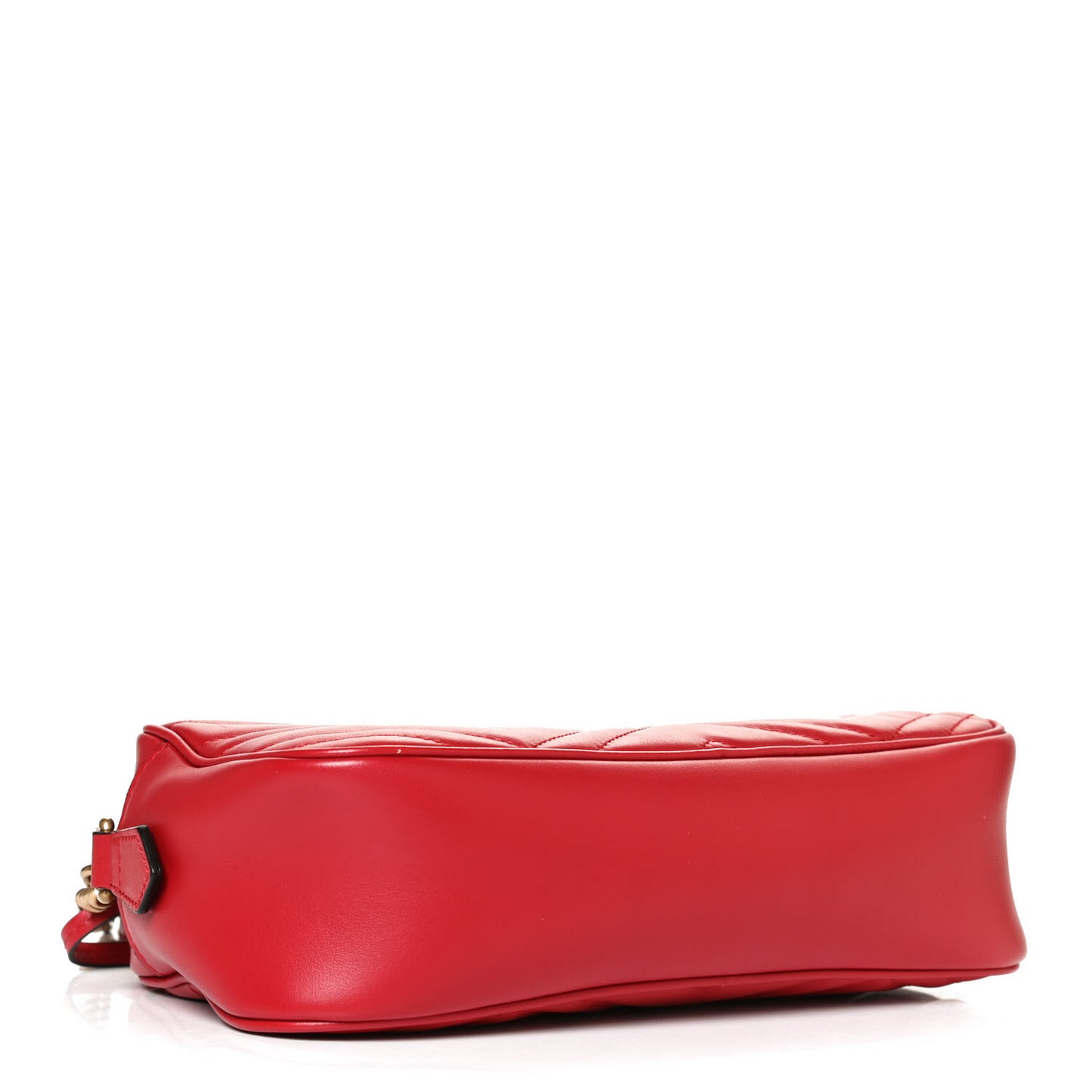 Calfskin Matelasse Small GG Marmont Chain Shoulder Bag Hibiscus Red