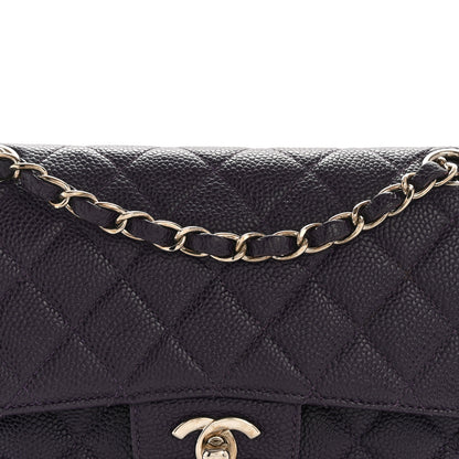 Chanel Caviar Quilted Small Double Flap Dark Purple 8 of 15