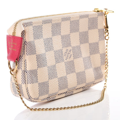 Louis Vuitton Damier Azur 2017 Christmas Animation Mini Pochette Accessories 2 of 9