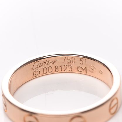 Cartier 18K Pink Gold 3.5mm LOVE Wedding Band Ring 51 5.75 4 of 4