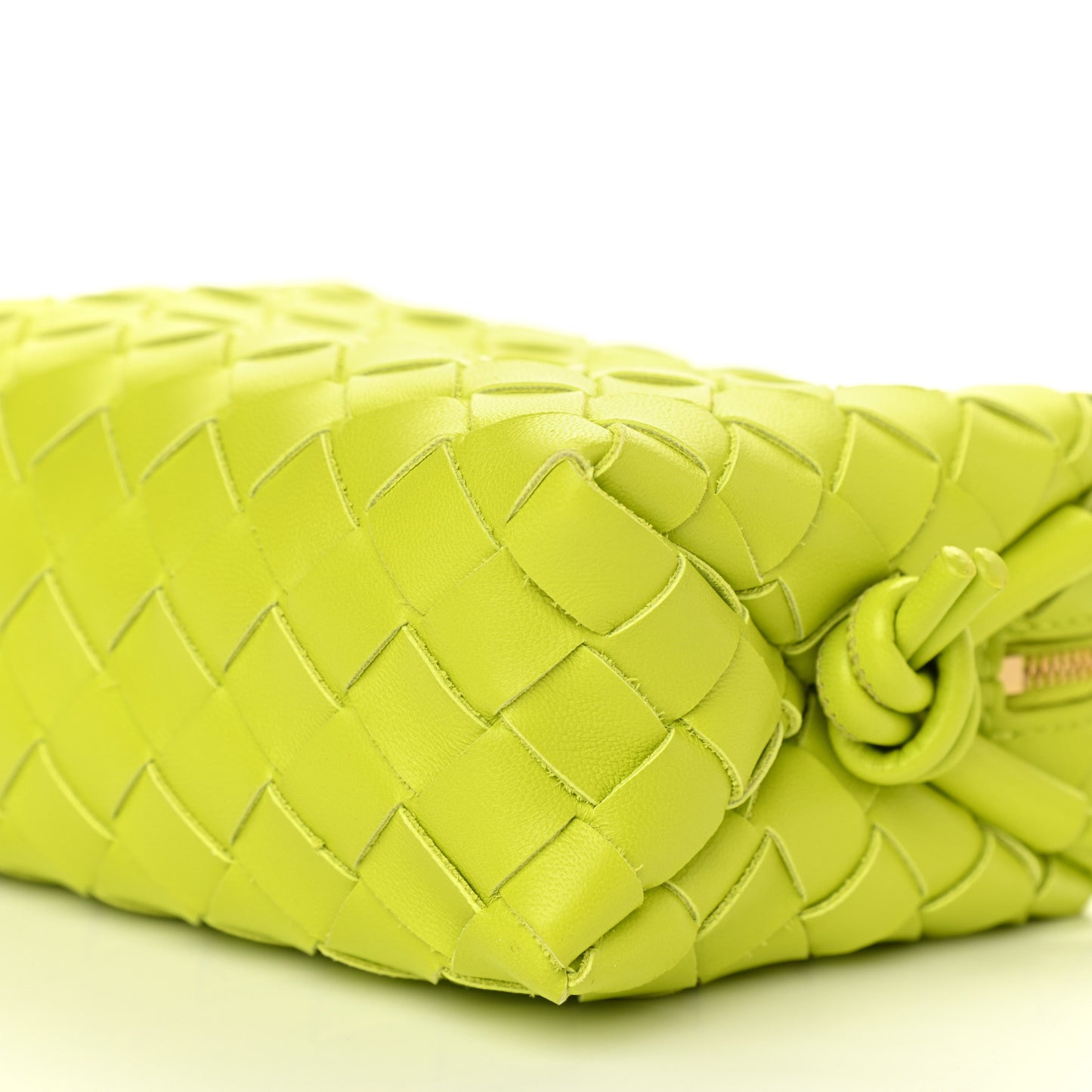 Nappa Intrecciato Mini Loop Camera Bag Acid Kiwi