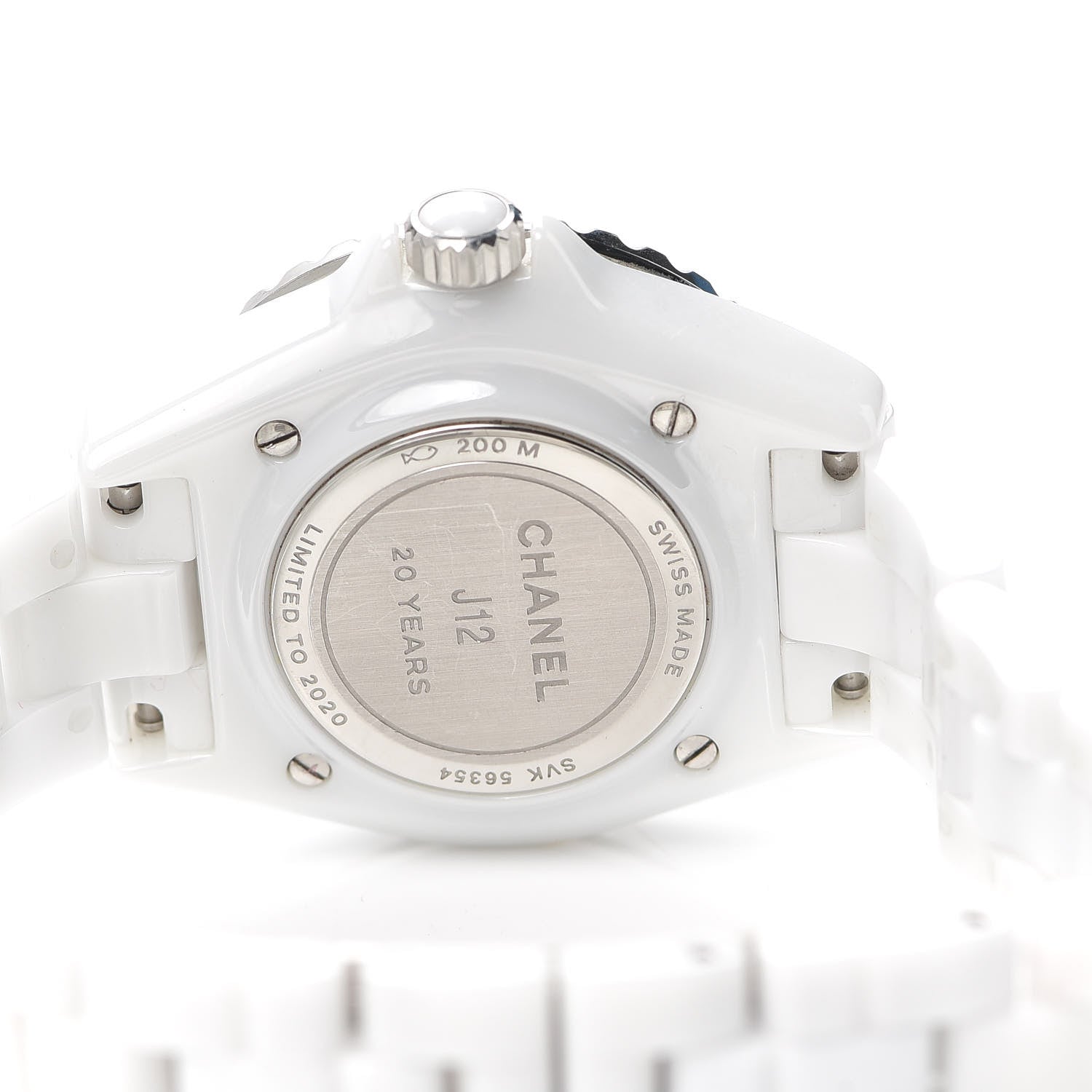 Chanel Stainless Steel Ceramic Diamond 33mm J12 Limited Edition Quartz Watch White 4 of 6