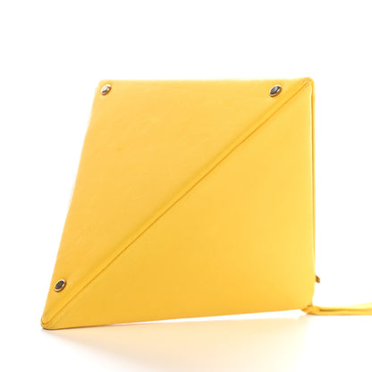 Saint Laurent Lambskin Pyramid Clutch Yellow 8 of 9