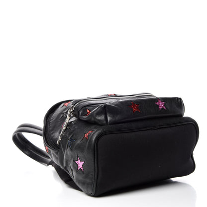 Saint Laurent Lambskin Star Applique Mini City California Backpack Black 4 of 11
