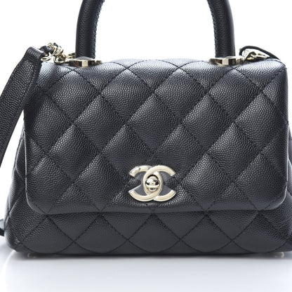 Chanel Caviar Quilted Extra Mini Coco Handle Flap Black 8 of 11