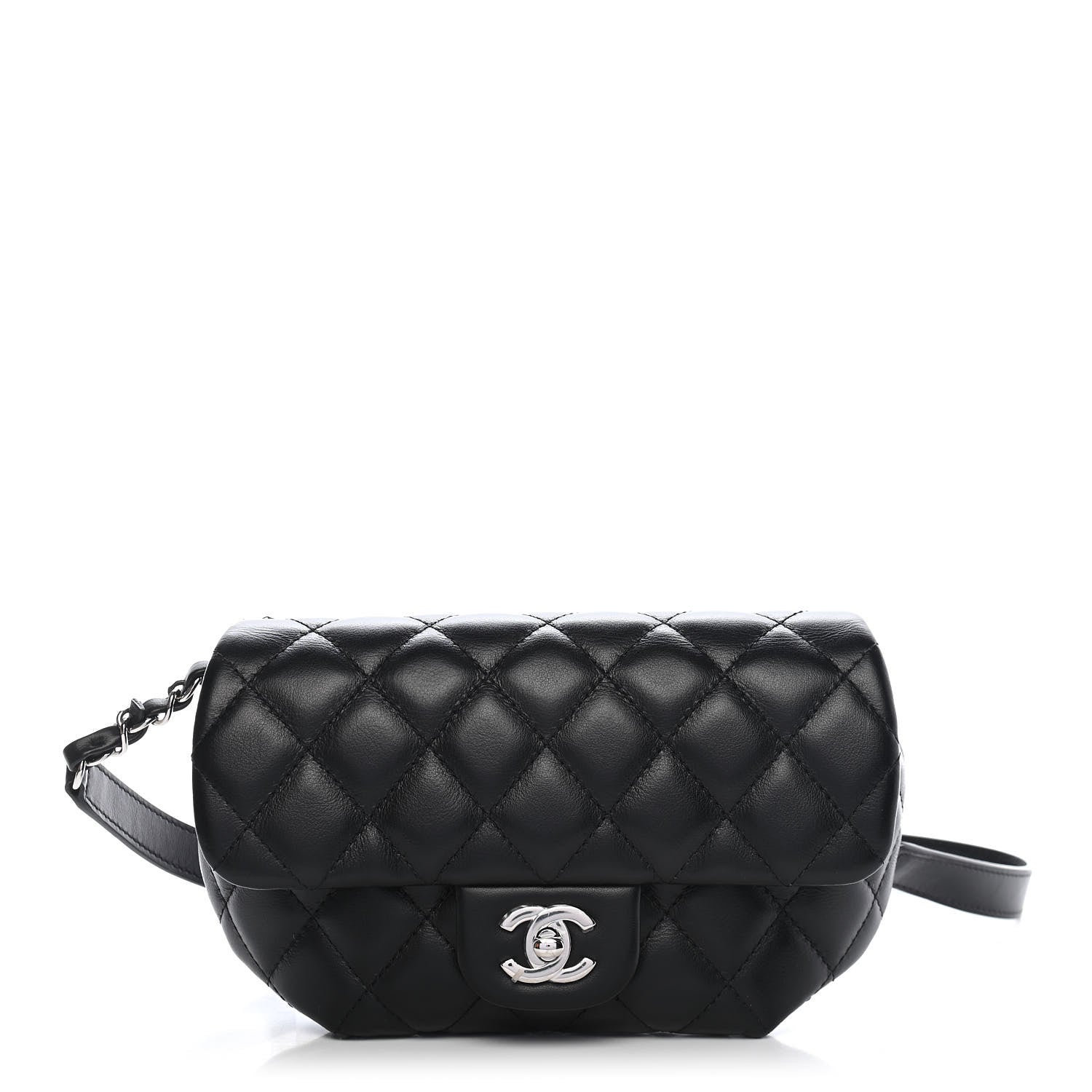 Chanel Calfskin Quilted CC Uniform Flap Belt Bag Black 1 of 10