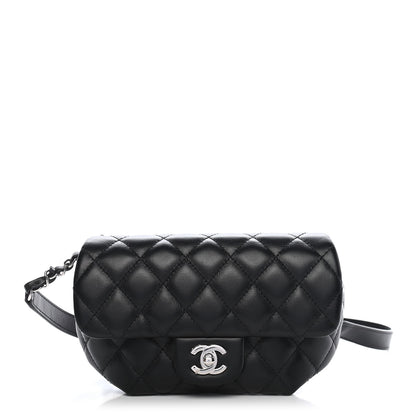Chanel Calfskin Quilted CC Uniform Flap Belt Bag Black 1 of 10