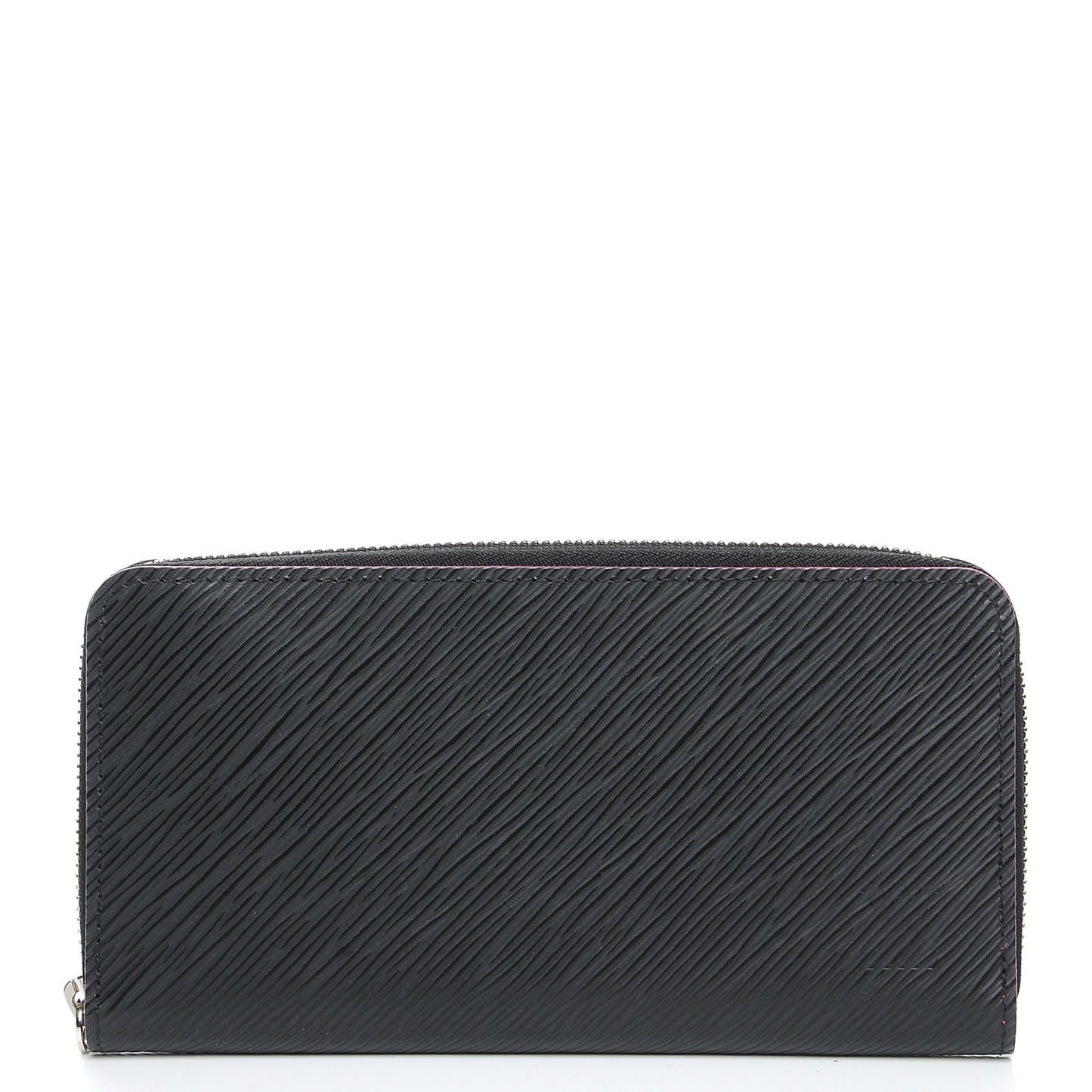Epi Zippy Wallet Black Hot Pink