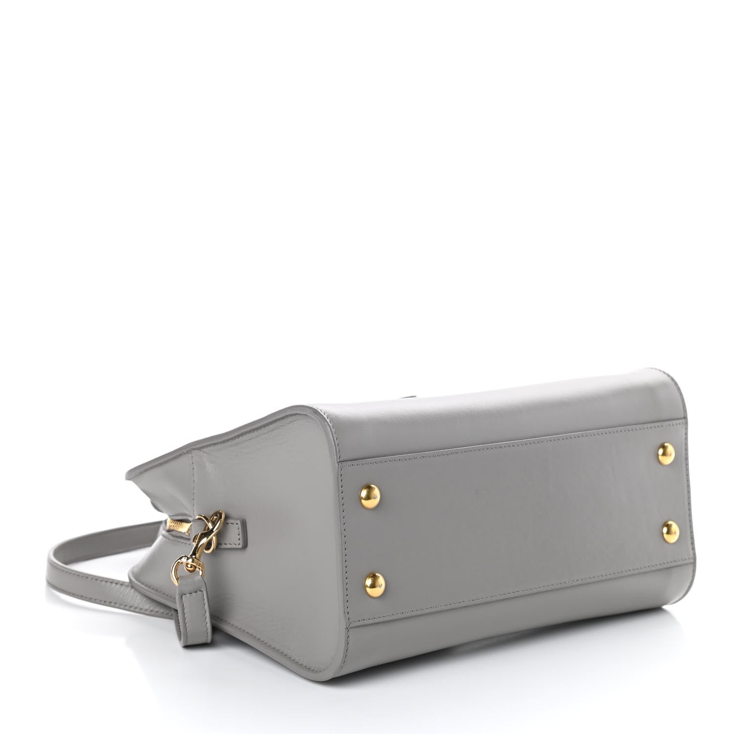 Saint Laurent Calfskin Monogram Baby Cabas Oyster Grey 4 of 9