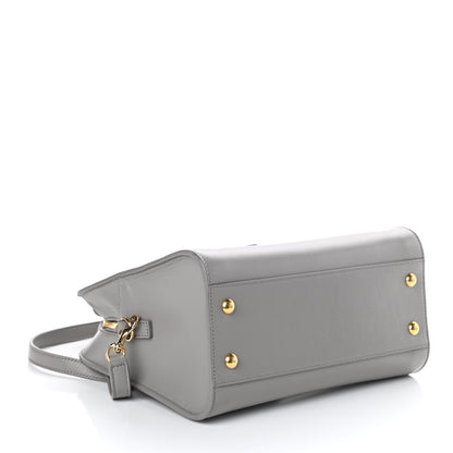 Saint Laurent Calfskin Monogram Baby Cabas Oyster Grey 4 of 9