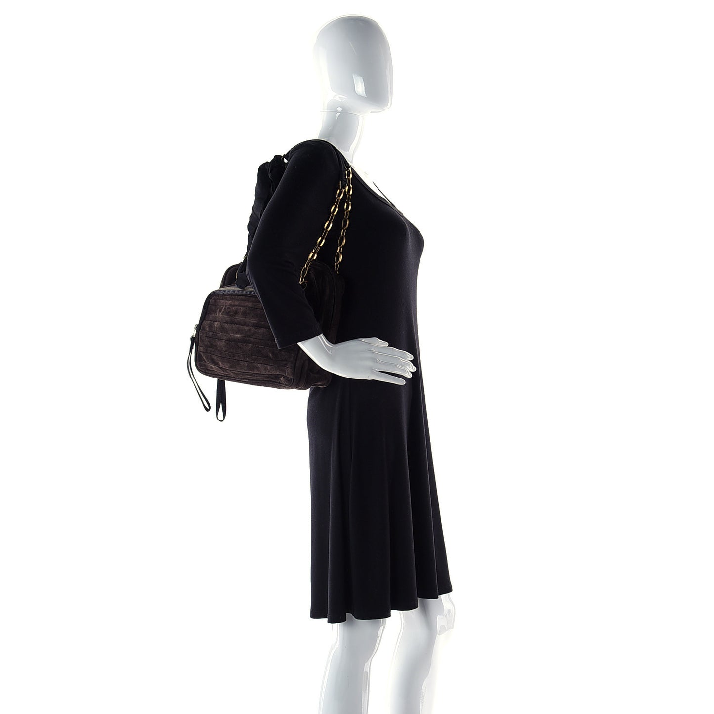 Suede Shoulder Bag Brown