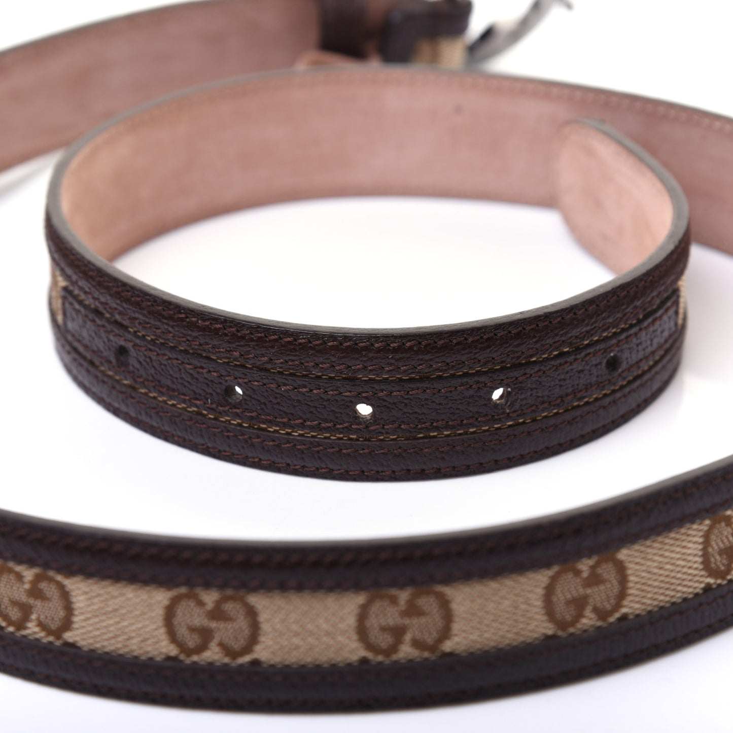 Monogram Interlocking G Belt 95 38 Dark Brown
