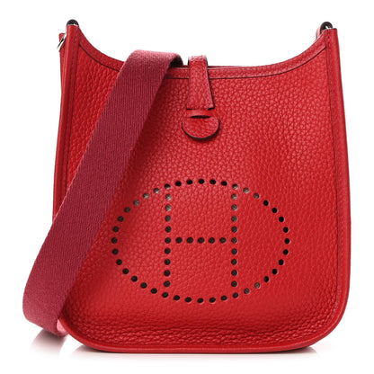 Hermes Taurillon Clemence Evelyne TPM Rouge Casaque 1 of 8