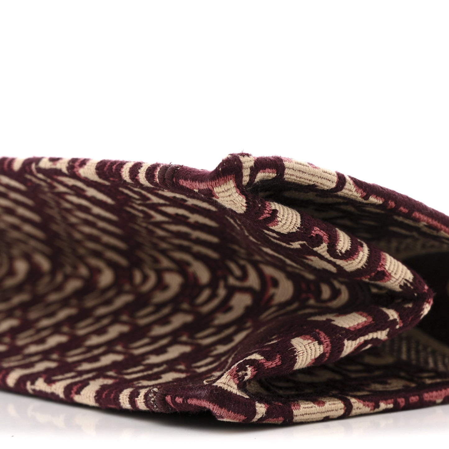 Oblique Medium Book Tote Burgundy Multicolor