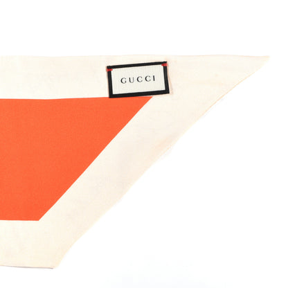 Gucci Silk Blind For Love Scarf Red Ivory 4 of 4