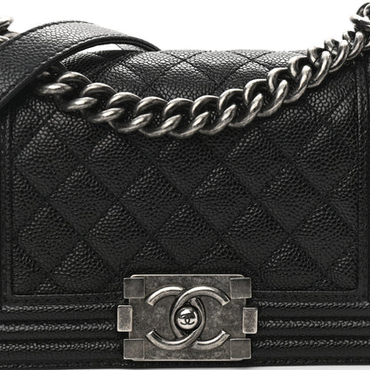 Chanel Caviar Quilted Small Boy Flap Black 8 of 11