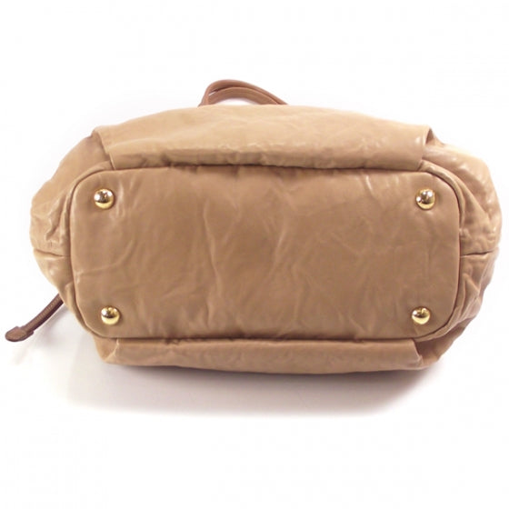 Prada Napa Antique Beige Leather Bag 4 of 11