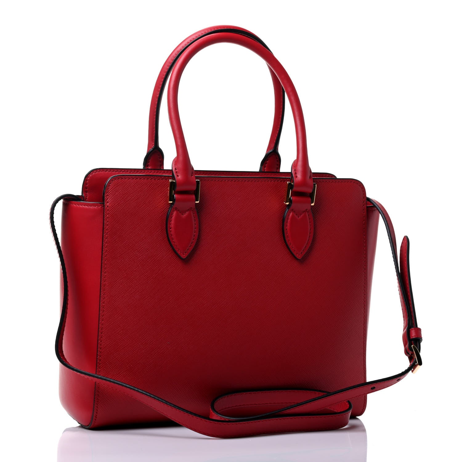 Prada Saffiano Soft Calf Tote Fuoco 2 of 4