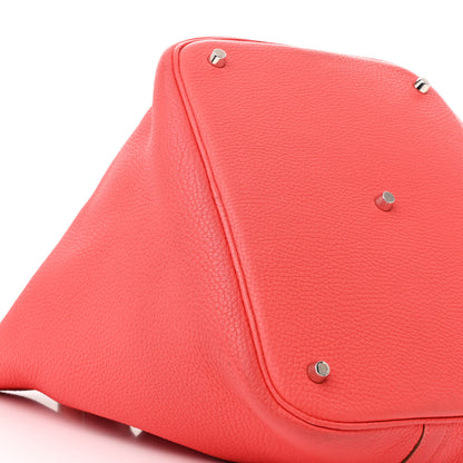 Hermes Taurillon Clemence Picotin Lock 26 GM Bougainvillea 9 of 12
