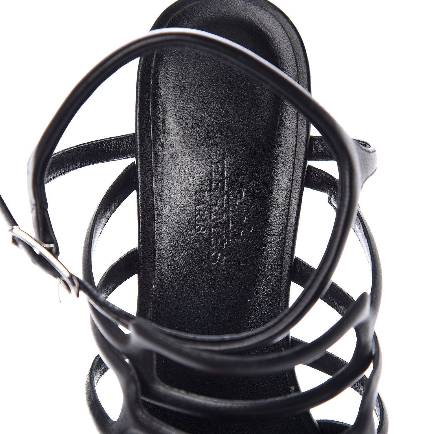 Hermes Calfskin Oracle Sandals 37.5 Black 6 of 11
