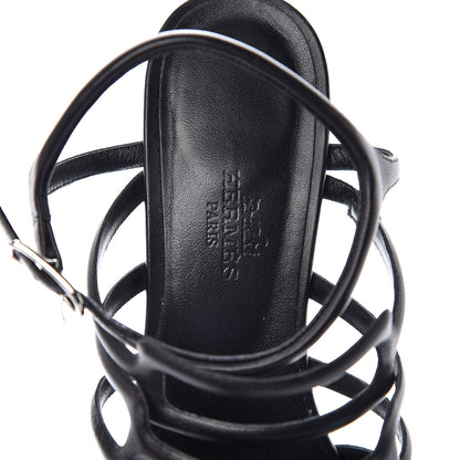 Hermes Calfskin Oracle Sandals 37.5 Black 6 of 11