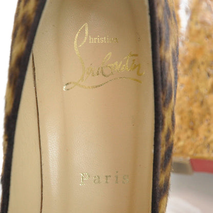 Christian Louboutin Leopard Pony Hair Coroclic 140 Wedges 37.5 6 of 7