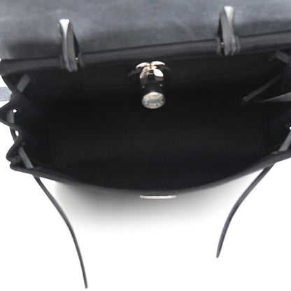 Hermes Military Toile Vache Hunter Herbag Zip Retourne 31 PM Black 6 of 11