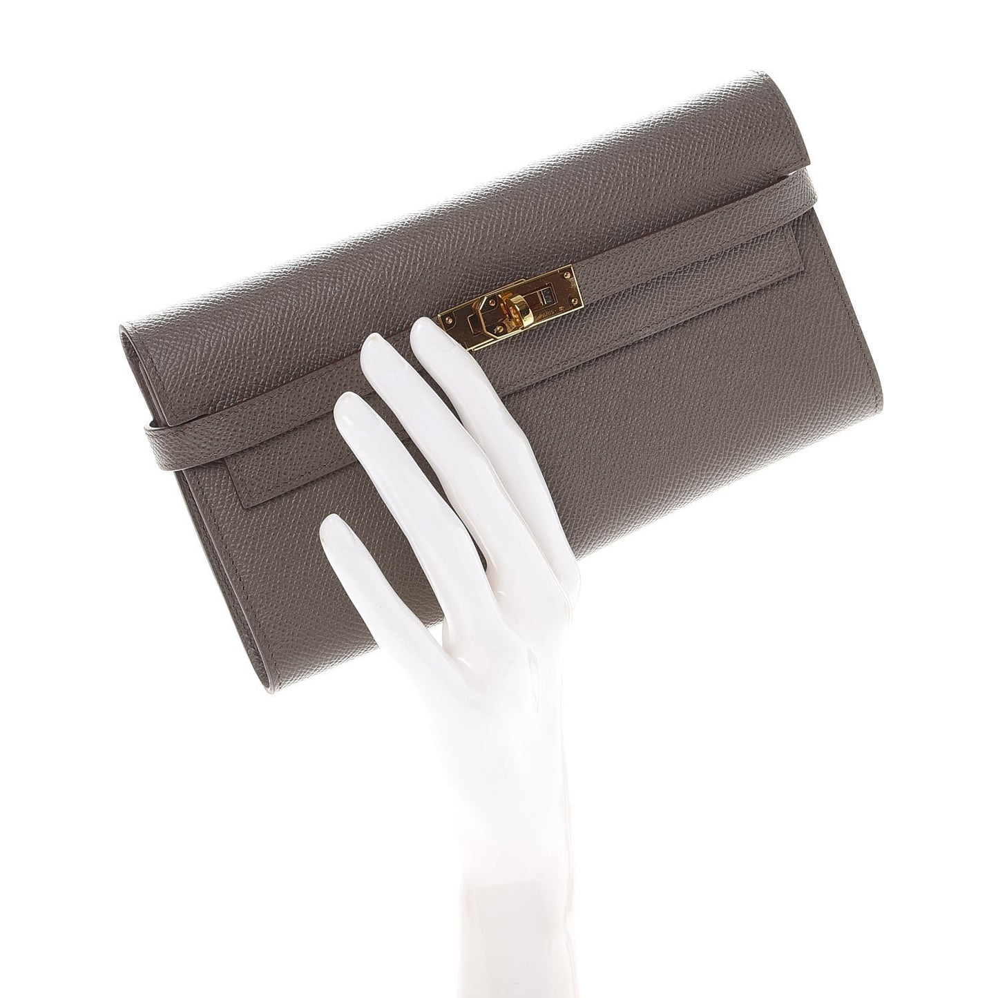 Epsom Kelly Longue Wallet Etain