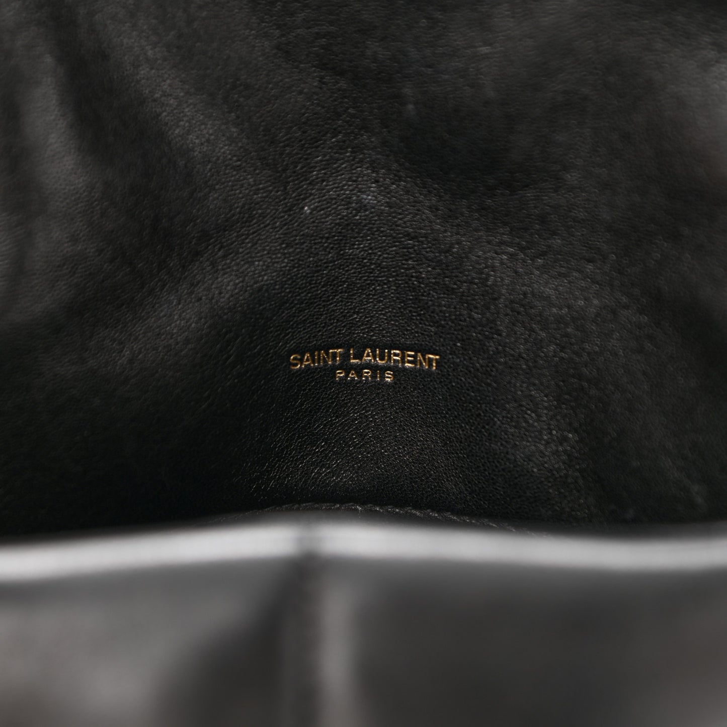 Lambskin Quilted Small Loulou Puffer Monogram Chain Satchel Black