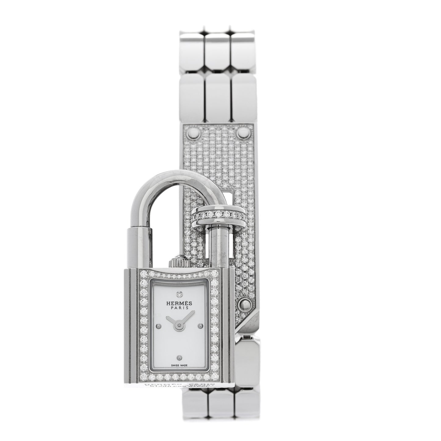 Stainless Steel Diamond Pave 16mm Kelly Quartz Watch