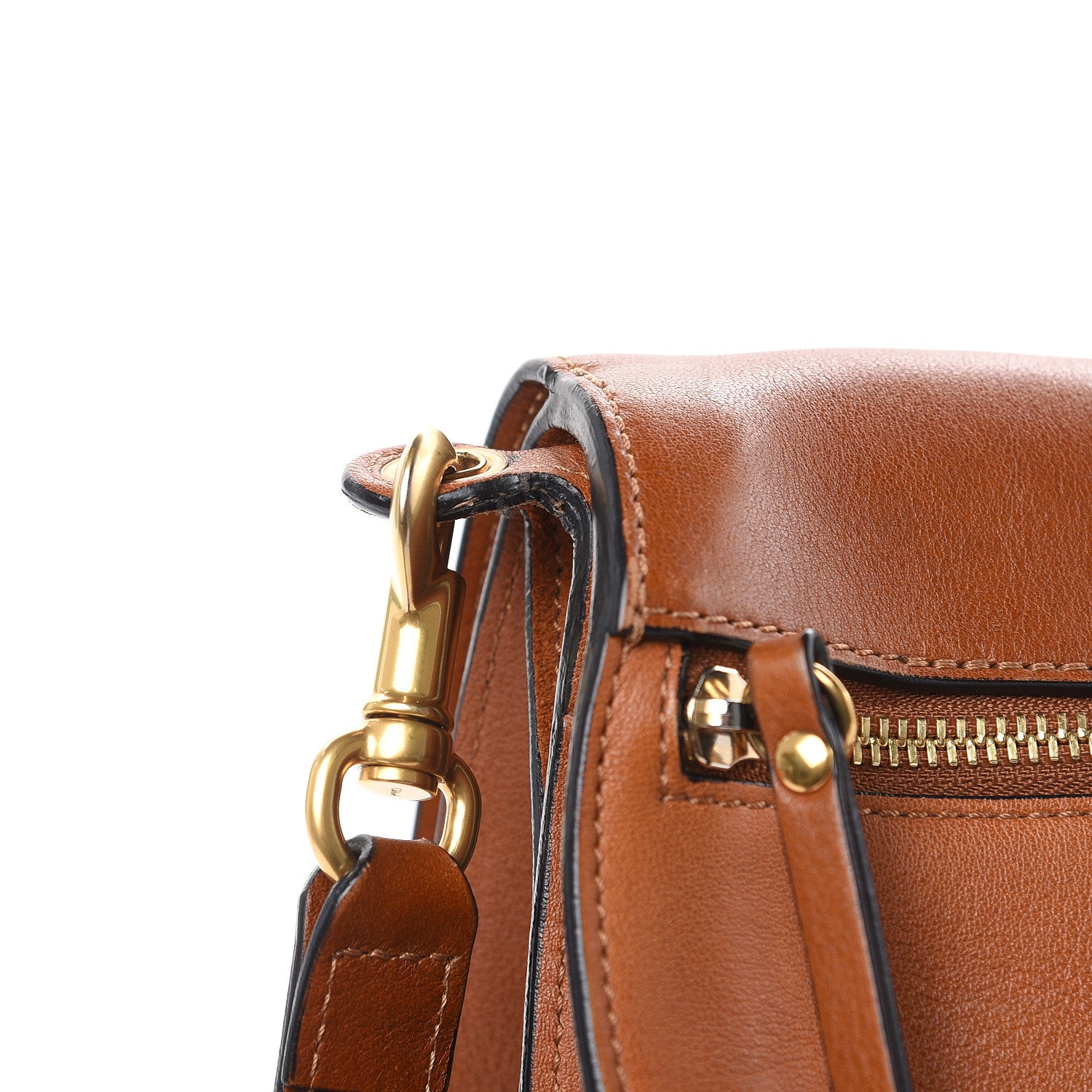 Chloe Smooth Calfskin Kurtis Shoulder Bag Caramel 11 of 13