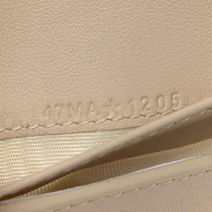 Christian Dior Grained Calfskin Supple Cannage Caro Dahlia Wallet Dusty Ivory 6 of 7