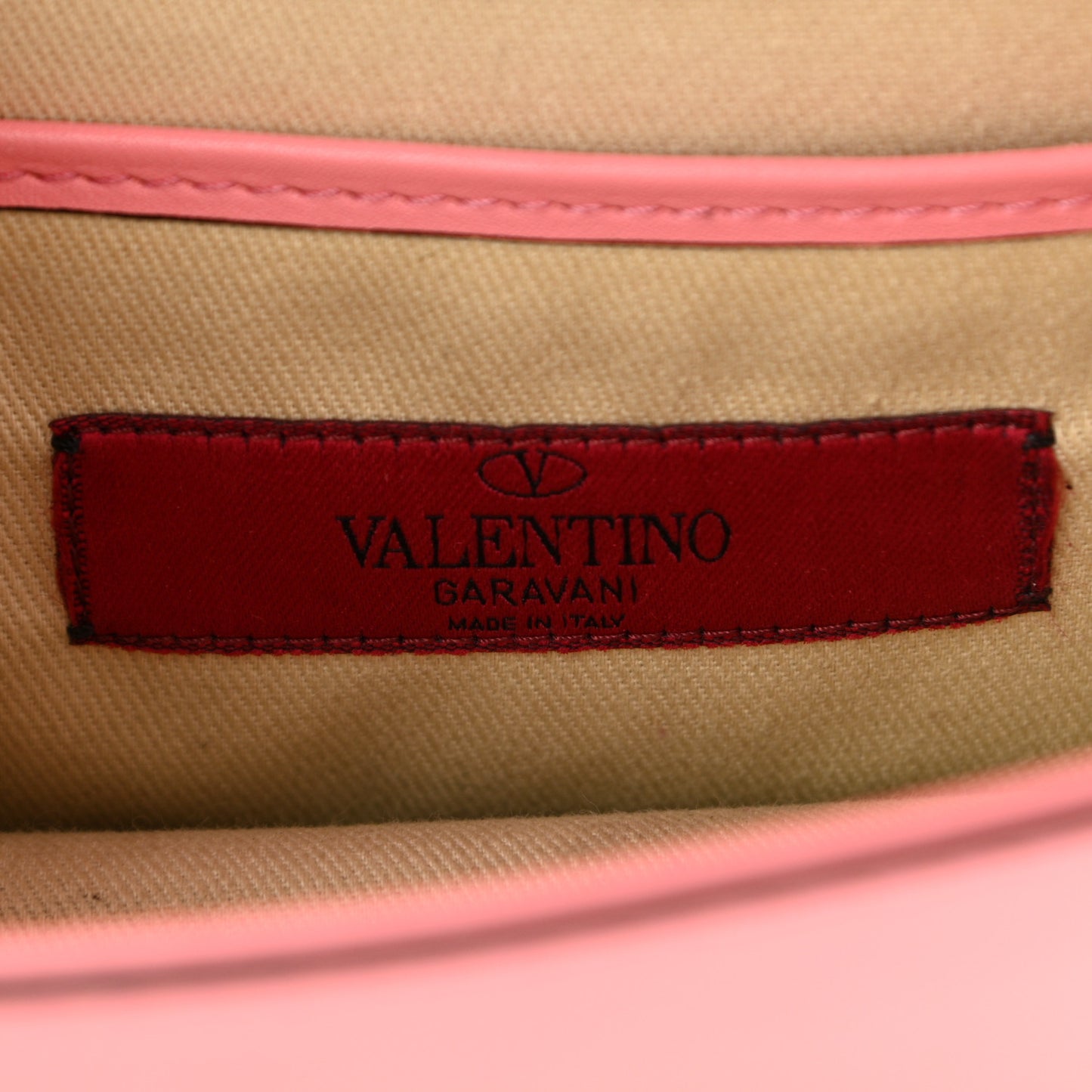 Vitello Mini Glam Lock Rockstud Flap Paradise Rose