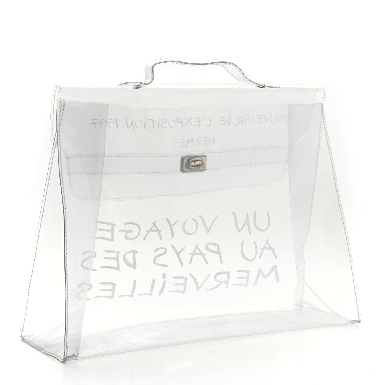 Hermes Vinyl Souvenir De L'Exposition Kelly Transparent 3 of 12