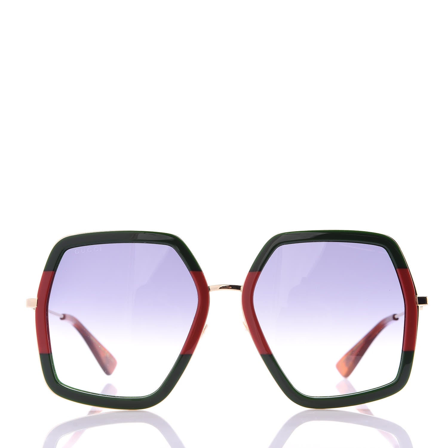 Gucci Square Frame Web GG0106S Sunglasses Tortoise 3 of 8