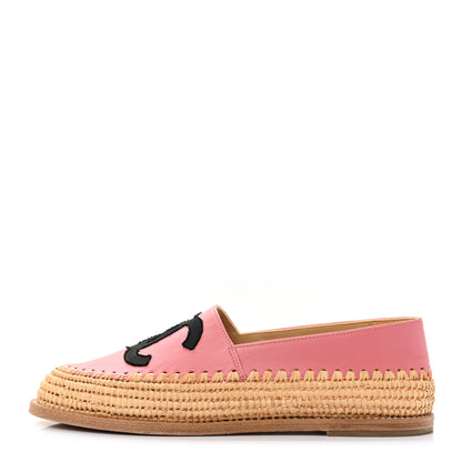 Chanel Lambskin Grosgrain CC Espadrilles 35 Pink 1 of 9