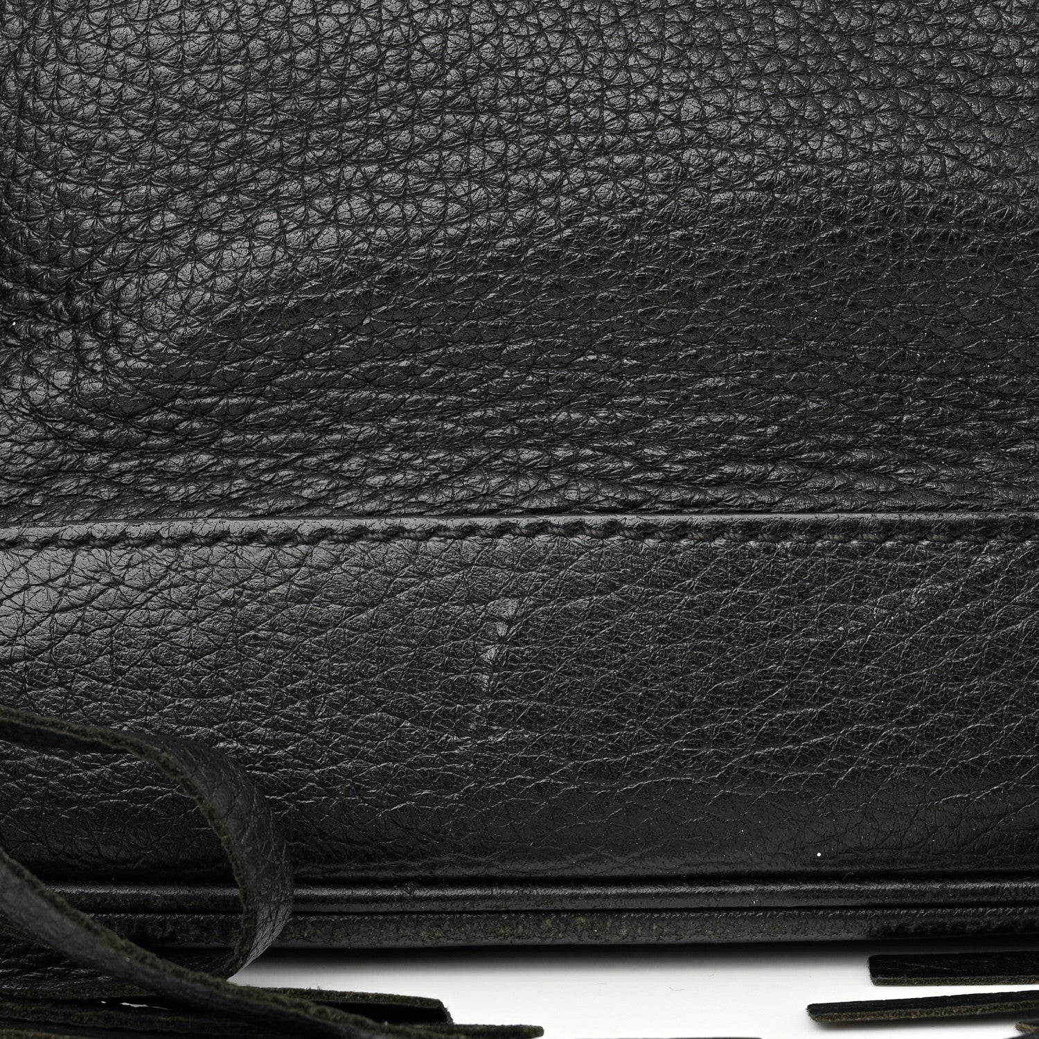 Prada Cervo Deerskin Fringe Tote Black 16 of 17