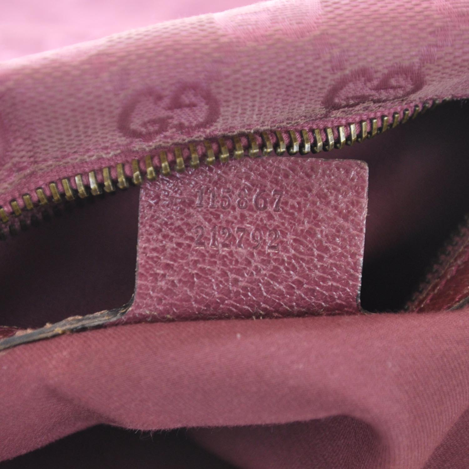 Gucci Monogram Medium Horsebit Chain Hobo Fuchsia 9 of 9