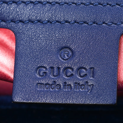 Gucci Velvet Matelasse Medium GG Marmont Shoulder Bag Cobalt Blue 6 of 13