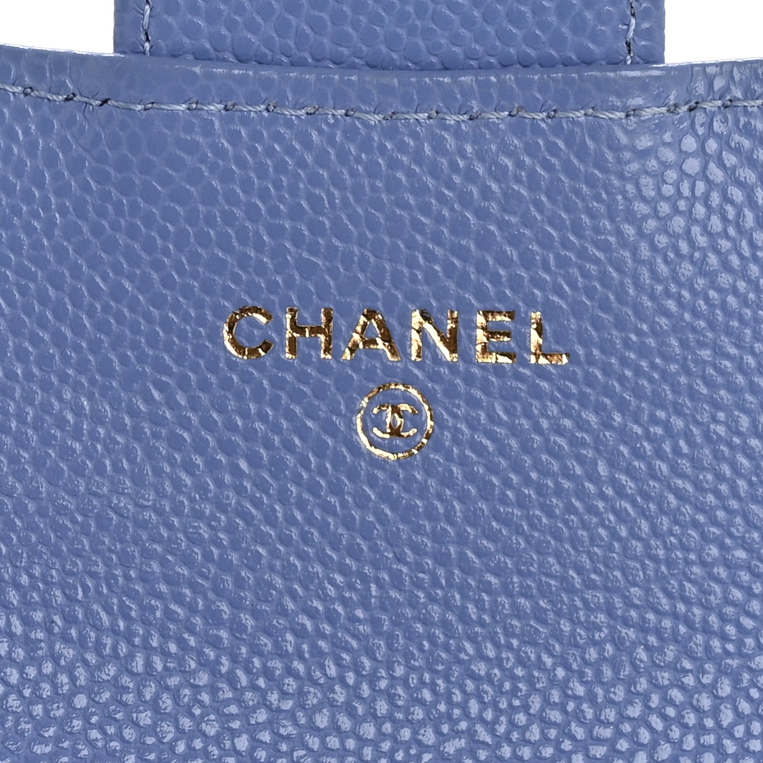 Chanel Caviar Quilted Flap Card Holder Wallet Blue 6 of 9