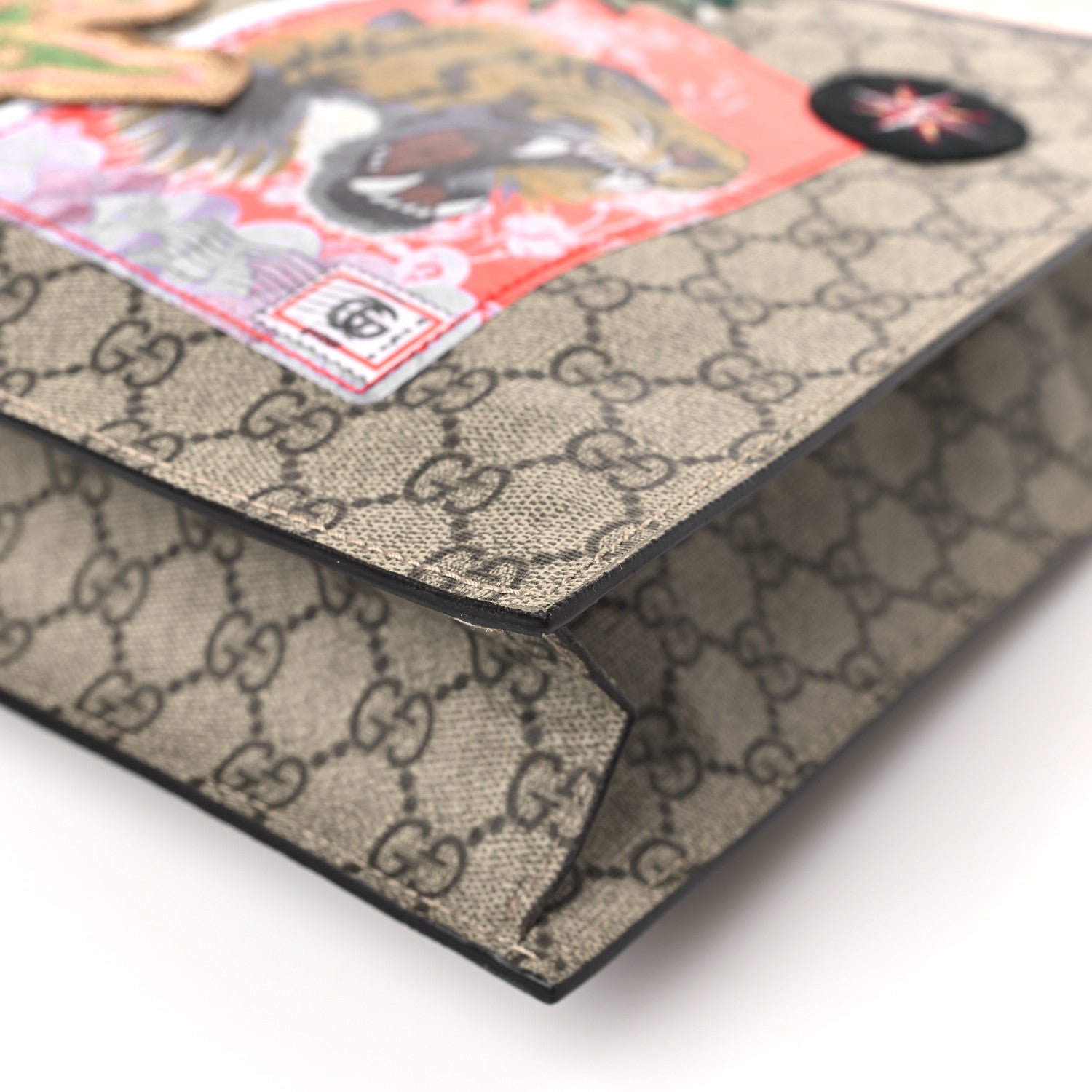 Gucci Soft GG Supreme Monogram Courrier Vertical Tote Beige New Acero 9 of 9